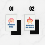 Fridge Magnet Kulkas Rectangle Kata Kata Lucu 02 size 54 x 78 cm
